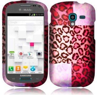 Samsung T599 Galaxy Exhibit ( Metro PCS , T Mobile ) Phone Case Accessory Exciting Cheetah Hard Snap On Cover with Free Gift Aplus Pouch Cell Phones & Accessories