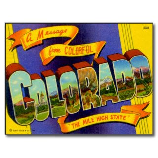 Colorado Co Big Letter Vintage Postcard
