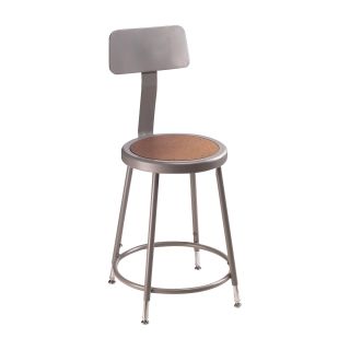 National Public Seating Adjustable Shop Stool with Back — 27in., 300-Lb. Capacity, Model# 6218HB  Shop Seats   Stools