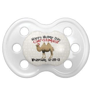 Happy Hump Day Christmas Funny Wednesday Camel Baby Pacifier