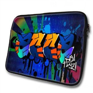 "Graffiti Names" designed for Acca, Designer 14''   39x31cm, Black Waterproof Neoprene Zipped Laptop Sleeve / Case / Pouch. Cell Phones & Accessories