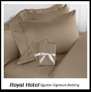 Royal Hotel's Solid Taupe 600 Thread Count 4pc Olympic Queen Bed Sheet Set 100 Percent Egyptian Cotton, Sateen Solid, Deep Pocket  