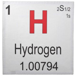 Hydrogen Individual Element of the Periodic Table Cloth Napkin