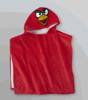 Angry Birds Pool/Bath Poncho Towel in Red   Hooded Baby Bath Towels