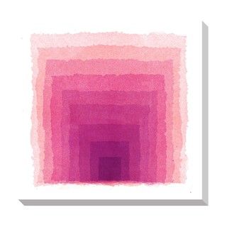 Pink Gradient Square Oversized Gallery Wrapped Canvas Canvas