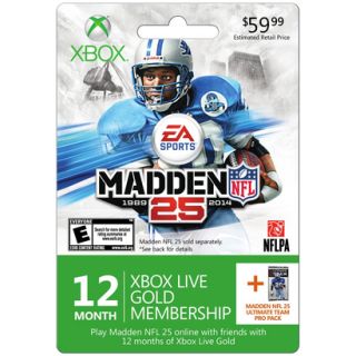 MS Xbox Madden 12 Month 2013 $59.99