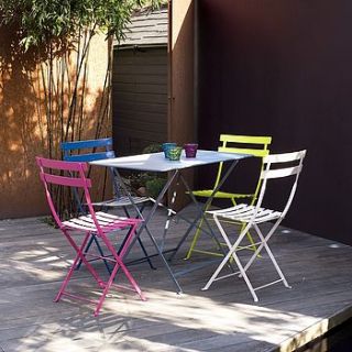 rectangle bistro table and chair set by barbed outdoor furniture specialists