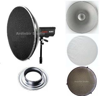 "Ardinbir Studio 22"" 55cm Beauty Dish Reflector Honeycomb Grid & Diffuser Set for Norman Monolights ML400, ML 400, ML400R, ML400R, ML600, ML 600, ML600R, ML 600R Strobe Monolight Light"  Photographic Monolights  Camera & Pho