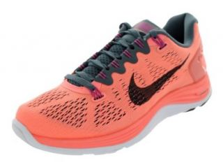 Nike Women's Lunarglide+ 5 Atmc Pnk/Blk/Armry Slt/Clb Pnk Running Shoes 6.5 Women US Shoes