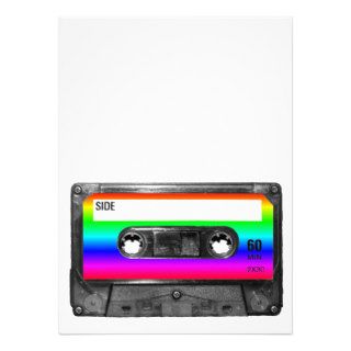 Colorful Rainbow Cassette Invitation