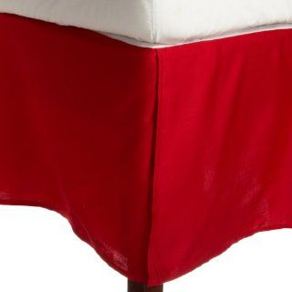 Egyptian Cotton 300 Thread Count Twin Bed Skirt Solid, Red   Bed Skirts