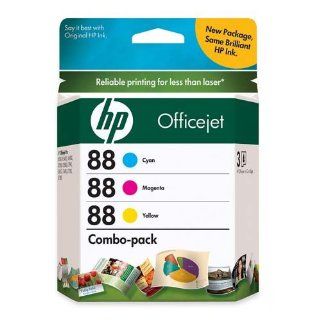 Genuine NEW Hewlett Packard CC606FN HP 88 Color Multipack   1 Cyan, 1 Magenta, 1 Yellow Ink Cartridges Electronics