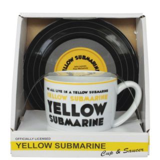 Lennon and McCartney Mug and Saucer Set   Yellow Submarine      Gifts