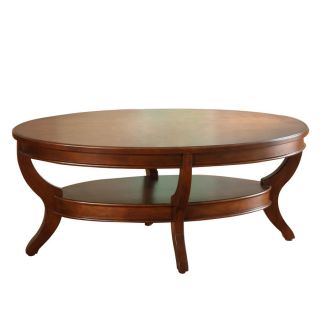 Homelegance Avalon Low Sheen Cherry Maple Oval Coffee Table
