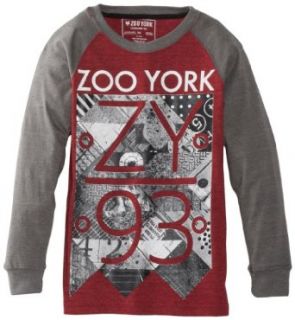 Zoo York Boys 8 20 Intersection Long Sleeve Raglan, Red, 10 12 Years Fashion T Shirts Clothing