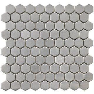 Metallic Stainless Steel Hex 11 1/4 x 11 1/4 Inch Ceramic Wall Tile (10 Pcs/8.8 Sq. Ft. Per Case, $1 Standard Shipping)    