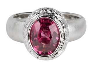 Platinum Oval Spinel Ring (3.01 ct), Size 6 Jewelry
