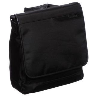 Johnston & Murphy Dividends Black Nylon Notebook / iPad Mini Messenger Bag Johnston & Murphy Fabric Messenger Bags