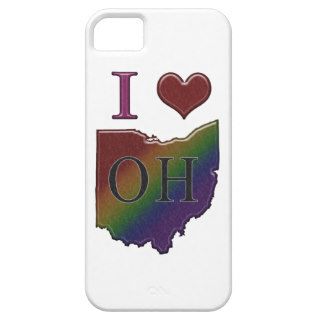 LGBT Pride I Heart Ohio Rainbow Map iPhone 5/5S Case