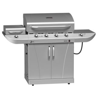 Char Broil Commercial 4 Burner (40,000 BTU) Liquid Propane and Natural Gas Grill with Side Burner