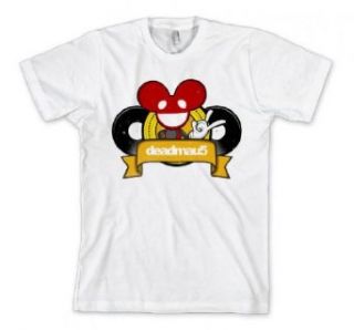 Deadmau5 Cartoon Logo Slim Fit White T Shirt  S Clothing