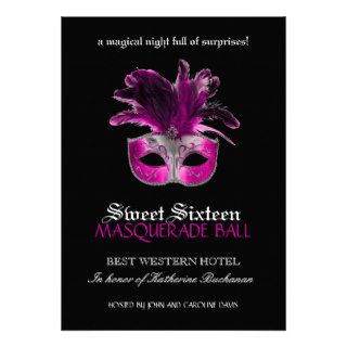 Sweet Sixteen Masquerade Invitation