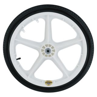  Poly Wheel and Tire for Garden Carts — 20in., White Spoked  Pneumatic Spoked Wheels