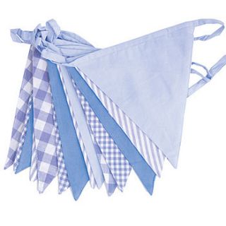 shades of blue cotton bunting by the cotton bunting company