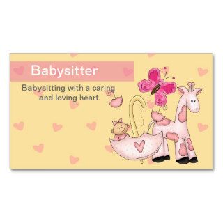 Babysitting Business Cards