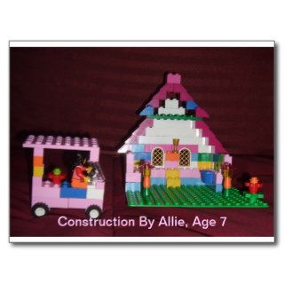 Construction By Allie, Age 7 Postcards