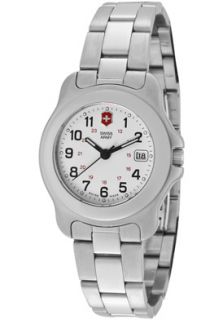 Swiss Army 24212  Watches,Womens Officers 1884 White Dial Stainless Steel, Casual Swiss Army Quartz Watches