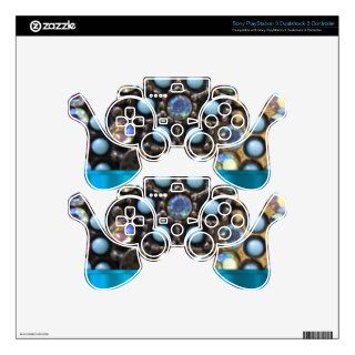 Blue turquoise beaded PS3 controller decal