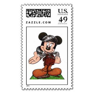 Mickey Mouse Statue davy crockett coonskin cap Postage