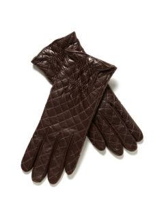 Quilted Leather Gloves by Portolano