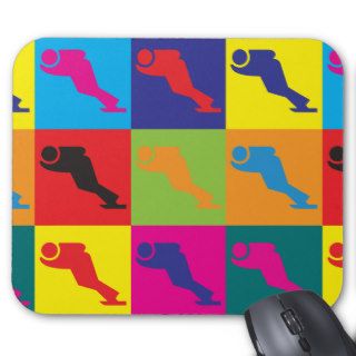 Speed Skating Pop Art Mouse Pad