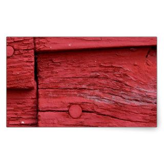 RED COUNTRY PAINT WOOD TEXTURES BACKGROUNDS TEMPLA RECTANGULAR STICKERS