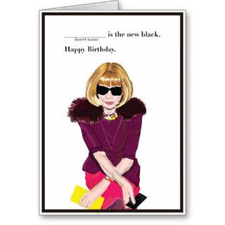 Happy Birthday for the Fashionista Greeting Card