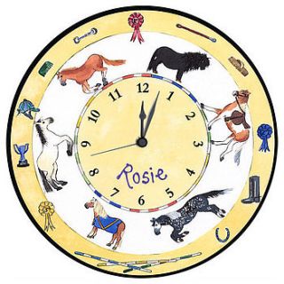 personalised horse clock by animurals