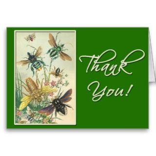 Pretty Thank You Card with Bees