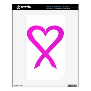 Cancer Pink Ribbon 01PK NOOK Color Decals
