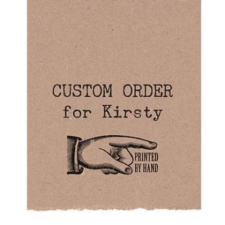 custom order for kristy by print for love of wood