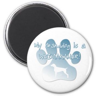 Weimaraner Granddog Refrigerator Magnets