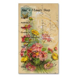 Amy's Flower Shop Business Cards