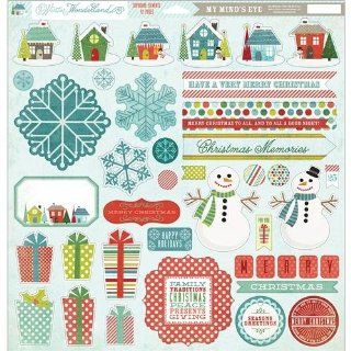 My Mind's Eye   Winter Wonderland Collection   Christmas   12 x 12 Chipboard Stickers   Elements