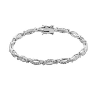 CT. T.W. Diamond Loose Braid Bracelet in Sterling Silver   7.25