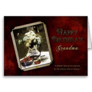 BIRTHDAY   GRANDMA   VINTAGE CARD