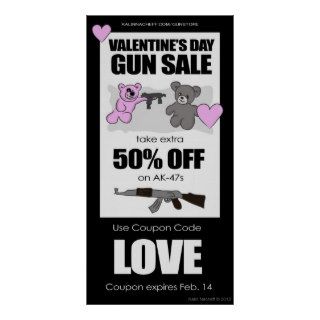 Velentine's Day Gun Sale Poster