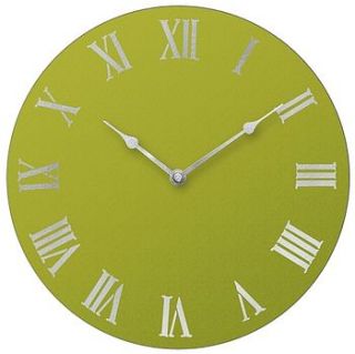 handpainted wall clockgreen colour options by the painted clock