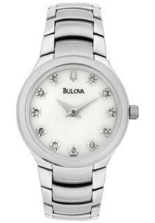 Bulova 96P20  Watches,Womens Diamond Stainless Steel, Casual Bulova Quartz Watches