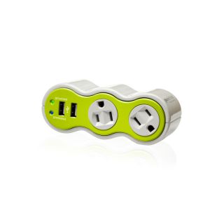 360 Electrical 4 Outlet Home Office Surge Protector with USB Charger (Auto Off Safety)